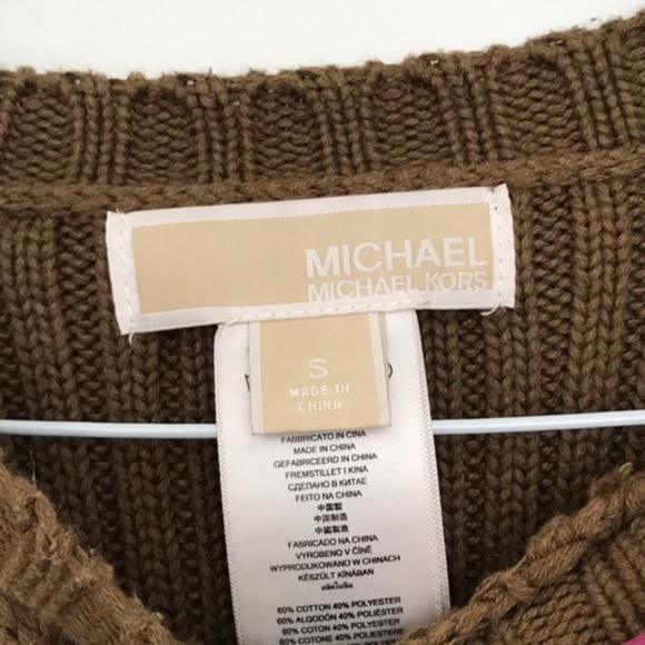 🧡 Michael Kors Beige Cable Knit Sweater- S 🧡 - Picture 2 of 3